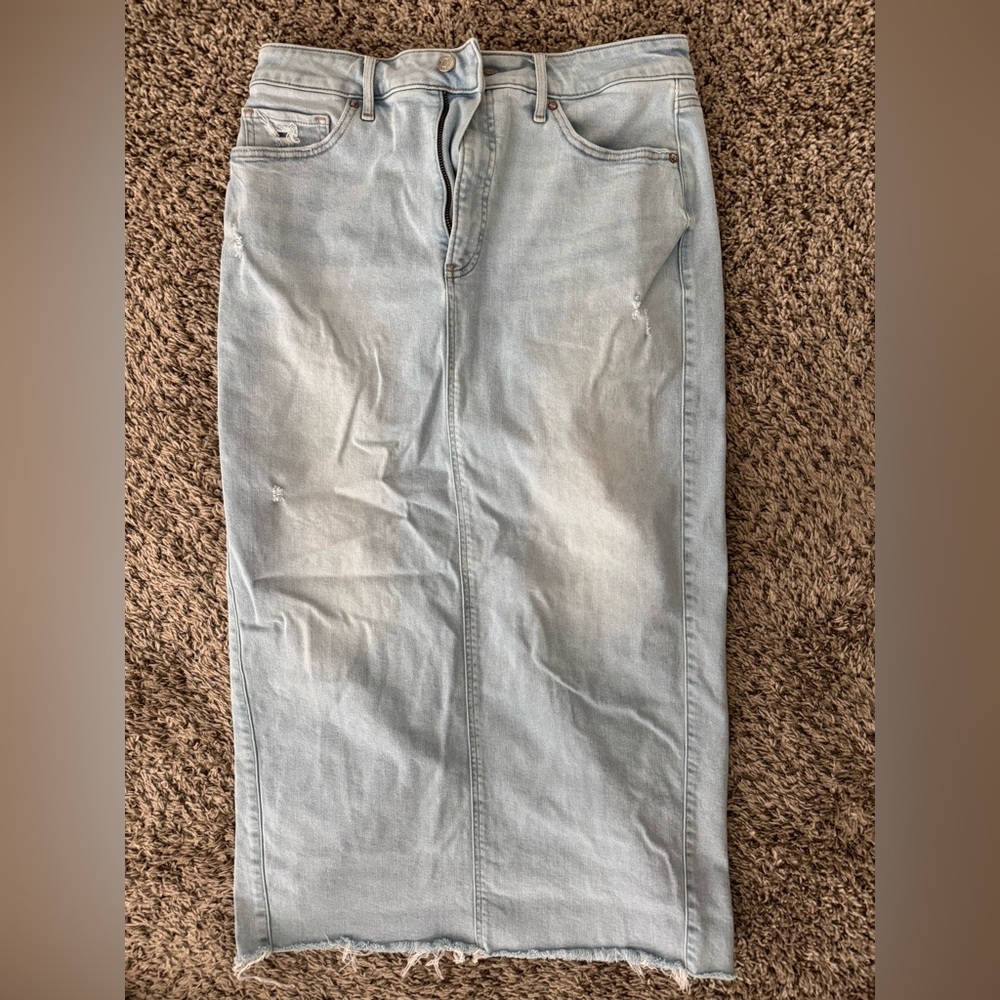 Light Blue Denim Skirt